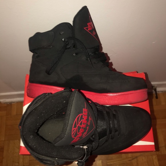 PATRICK EWING BLACK/RED SHOES - Picture 4 of 5